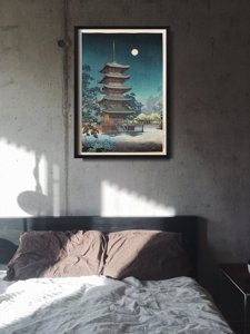 Canvas poster Asakusa Kinryusan by Tsuchiya Koitsu