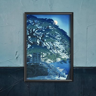 Poster Pine Trees at Yudanaka Hot Spring by Kasamatsu Shiro