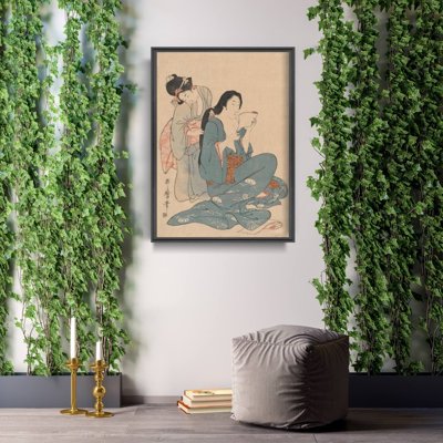 Wall art A Maid Combing A Lady's Hair Kitagawa Utamaro Japanese Ukiyo-e