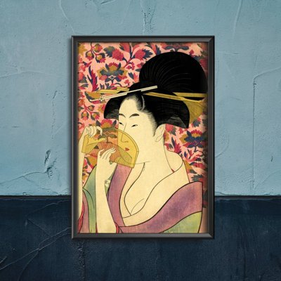 Poster Kushi Comb Kitagawa Utamaro Japanese Ukiyo-e