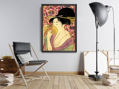 Poster Kushi Comb Kitagawa Utamaro Japanese Ukiyo-e