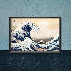 Vintage poster The Great Wave at Kanagawa Katsushika Hokusai Ukiyo-e