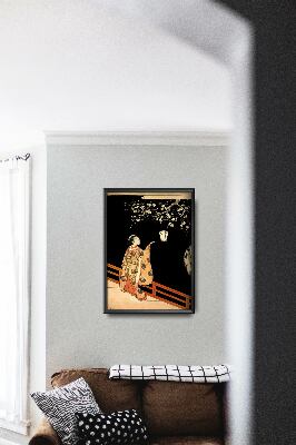 Canvas poster Woman Admiring Plum Blossoms at Night Suzuki Harunobu Ukiyo-e