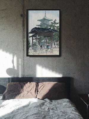 Vintage poster Zensetu Temple Kawase Hasui Ukiyo-e