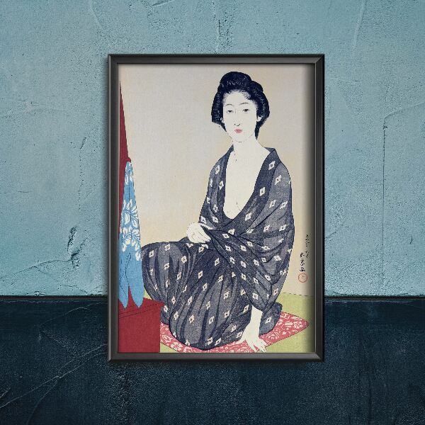 Vintage poster art Woman in Summer Garment Hashiguchi Goyo Ukiyo-e