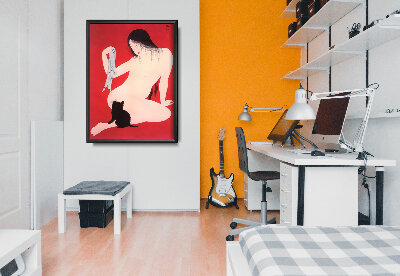 Poster Woman With Kitten Takahashi Hiroaki Ukiyo-e