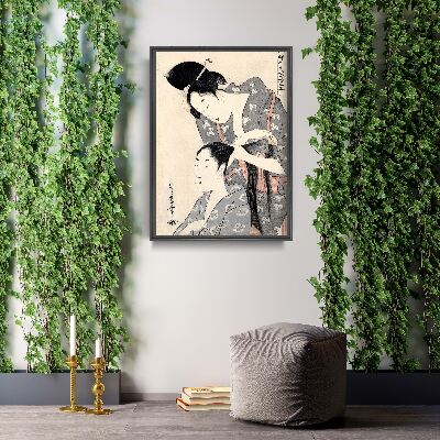 Vintage poster art Hairdresser Kitagawa Utamaro Ukiyo-e