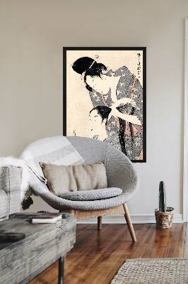 Vintage poster art Hairdresser Kitagawa Utamaro Ukiyo-e