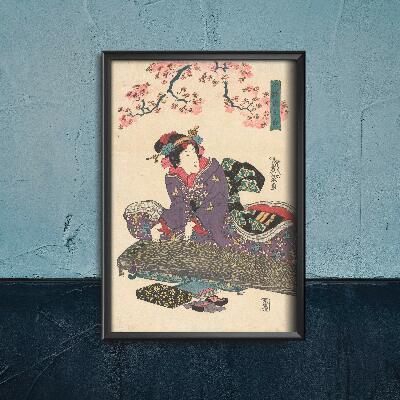 Wall art Geisha with Koto Keisai Eisen