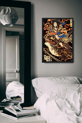 Poster Tenjiku Tokubei Riding a Giant Toadn Hiroshige Ukiyo-e