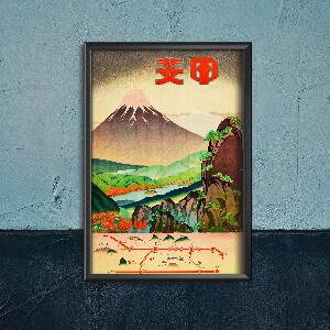 Vintage poster Field of Color Yamanashi Japanese