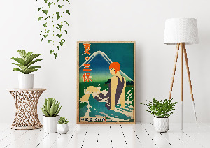 Vintage poster art Summer Miho Peninsula Japanese