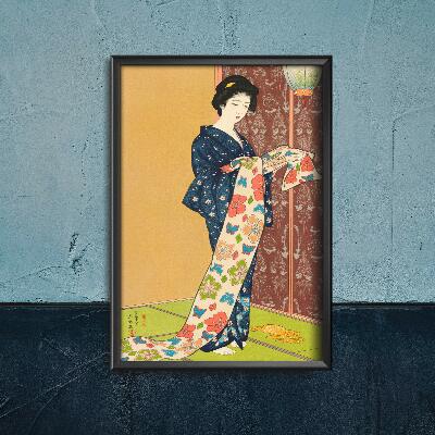 Vintage poster Girl In Summer Costume Hashiguchi Goyo Ukiyo-e