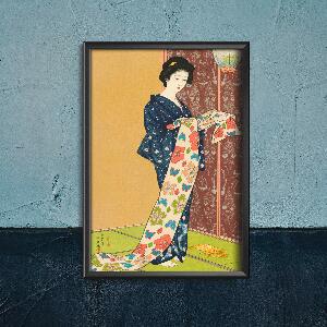 Vintage poster Girl In Summer Costume Hashiguchi Goyo Ukiyo-e