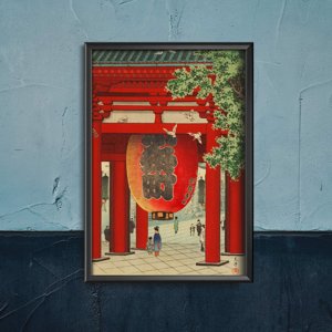 Vintage poster Nio Gate At Asakusa Kannon Tsuchiya Koitsu Ukiyoe