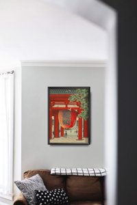 Vintage poster Nio Gate At Asakusa Kannon Tsuchiya Koitsu Ukiyoe