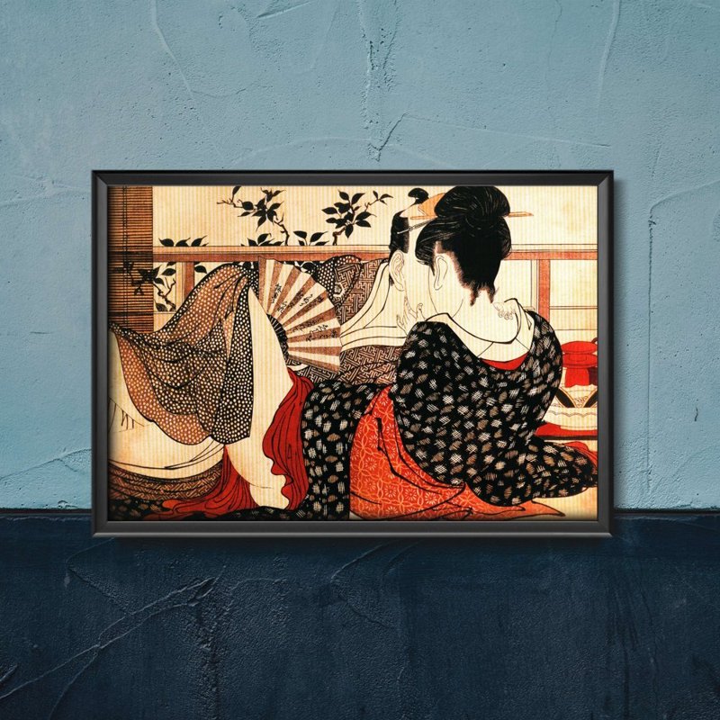 Wall art Utamakura Poem of the Pillow Kitagawa Utamaro