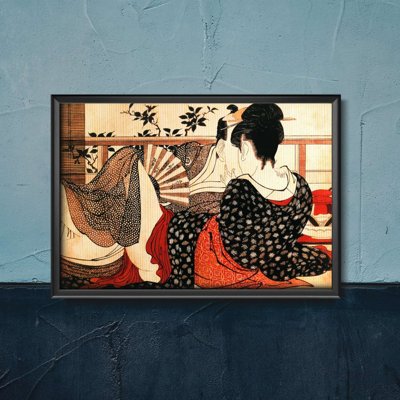 Wall art Utamakura Poem of the Pillow Kitagawa Utamaro