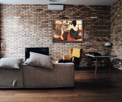 Wall art Utamakura Poem of the Pillow Kitagawa Utamaro
