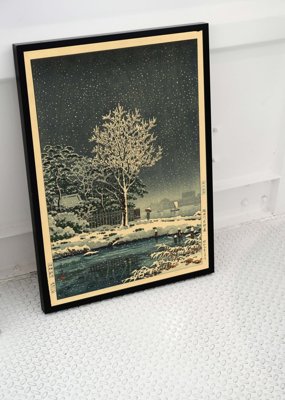 Vintage poster Tsuchiya Koitsu Sumidagawa Suijin Forest Tokyo View