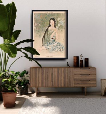 Poster Kaburagi Kiyokata The Time When Ajisai Bloom