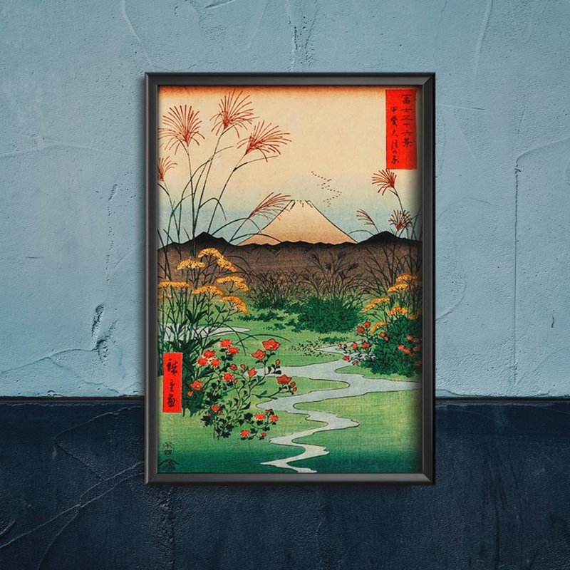 Poster Otsuki Plain in Kai Province Hiroshige Ukiyo-e