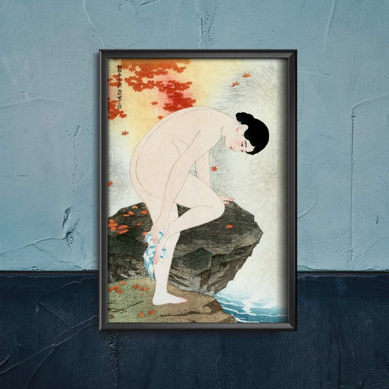 Vintage poster The Fragrance Of a Bath Ito Shinsui Ukiyo-e