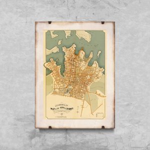 Poster Old Map of Sydney Australia
