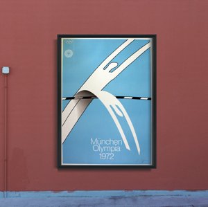 Vintage poster Olympic Games Munich Art Poster Designed by Alfonso Hüppi