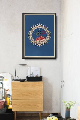 Vintage poster art Winter Olympic Games Italy Cortina dAmpezzo