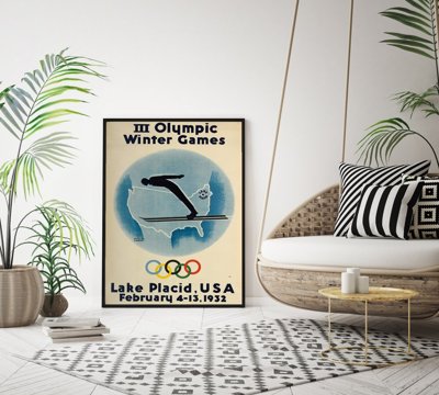 Wall art Olympic Winter Games Lake Placid