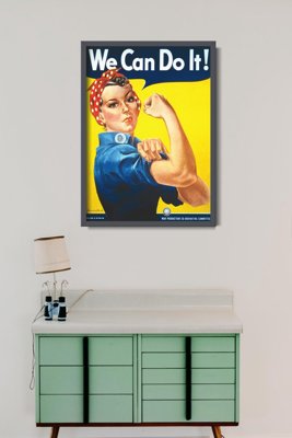 Vintage poster art We Can Do It Propaganda