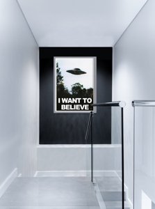 Poster Sci fi UFO PRINT I Want To Believe