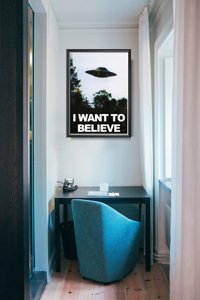 Poster Sci fi UFO PRINT I Want To Believe