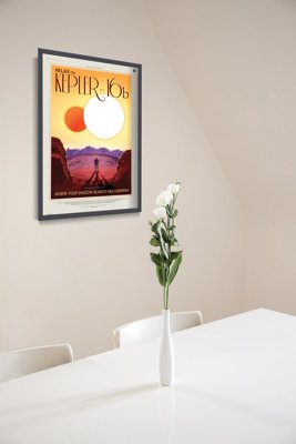 Vintage poster Space Poster Future Nasa Kepler b Planet