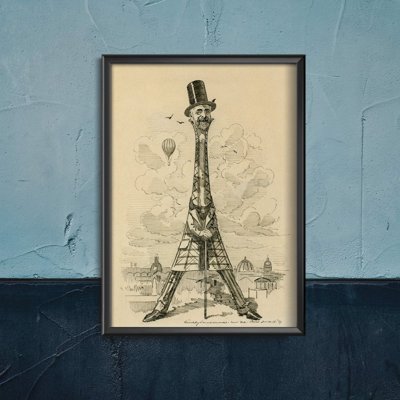 Vintage poster art Gustave Eiffel by Edward Linley Sambourne
