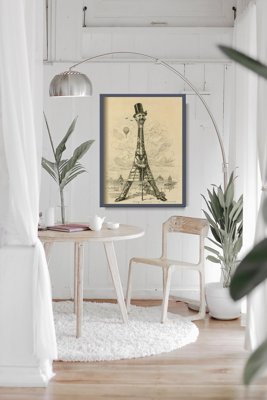 Vintage poster art Gustave Eiffel by Edward Linley Sambourne