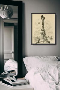 Vintage poster art Gustave Eiffel by Edward Linley Sambourne