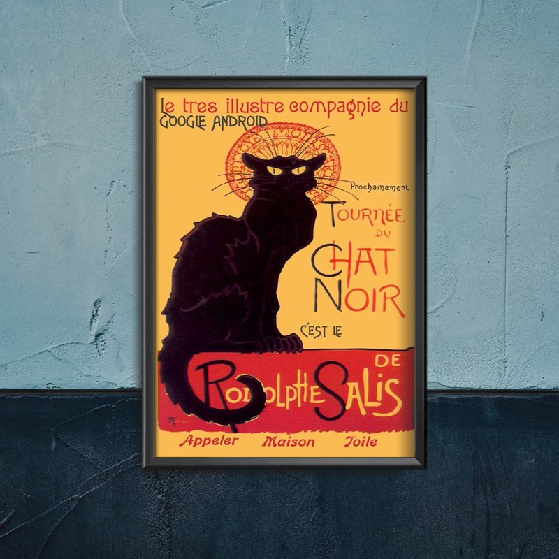 Wall art Rodolphe Salis Le Chat Noir Poster