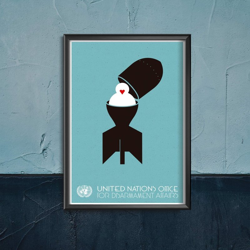 Canvas poster UN Office of Disarmament Affairs Jorge Malo