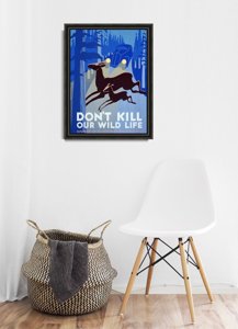 Poster Don't Kill Wild Life Vintage Art Reproduction Animal