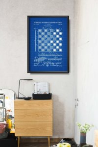 Canvas poster Checker And Chess Board Truskoski Patenet