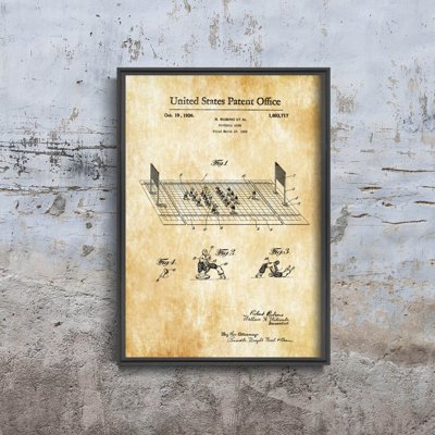 Poster Football Board Game Rubino United States Patent