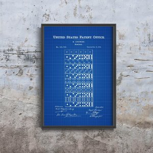 Vintage poster Dominoes Louineau Game United States Patent
