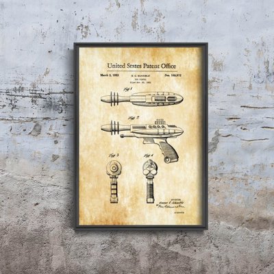 Canvas poster Laser Gun Toy United States Patent