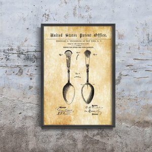Vintage poster Osiris Flatware Spoon United States Patent