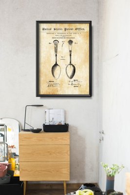 Vintage poster Osiris Flatware Spoon United States Patent
