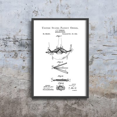 Wall art Mustache Curler Burgio United States Patent