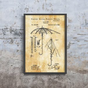 Canvas poster Umbrella Ege United States Patent