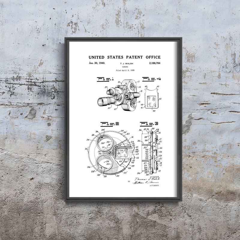 Vintage poster Bell & Howell Camera Filter Patent